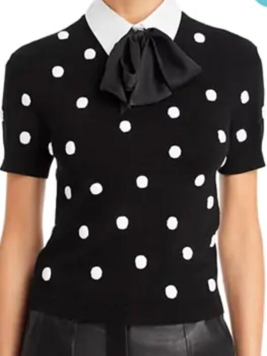 Alice + Olivia Tops - ALICE + OLIVIA CIARA POLKA DOT SWEATER SIZE S NWOT
